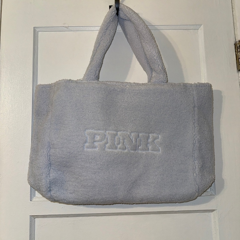 Victoria’s Secret PINK Logo Sherpa Tote Holiday 2024